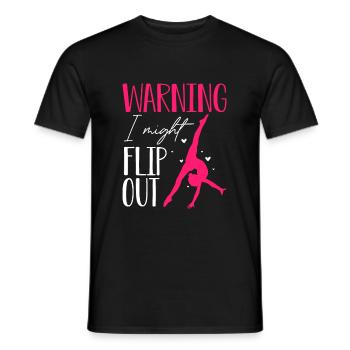 T-shirt d'avertissement Je pourrais retourner la gymnastique - T-shirt homme - noir - Devant - AI Model Male 178 light (178cm)