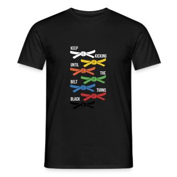 Keep Training Until The Belt Turns Black - T-shirt homme - noir - Devant - AI Model Male 178 light (178cm)