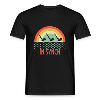 Rétro nageur rétro vintage cadeau - T-shirt homme - noir - Devant - AI Model Male 178 light (178cm)