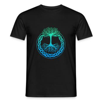Viking Tree of Life Tree Of Life Vikings - Men's T-Shirt - black - Front - AI Model Male 178 light (178cm)
