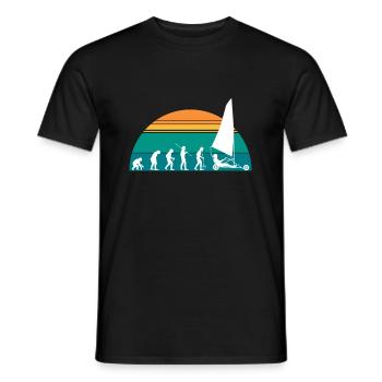 Vintage Retro Evolution Beach Sailor - Men's T-Shirt - black - Front - AI Model Male 178 light (178cm)