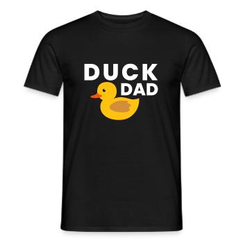 Duck Dad Gift Rubber Duck Father Papa - Men's T-Shirt - black - Front - AI Model Male 178 light (178cm)