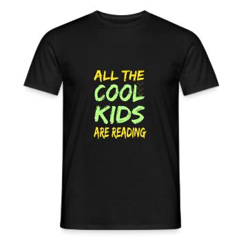 All The Cool Kids Are Reading - Men's T-Shirt - black - Front - AI Model Male 178 light (178cm)