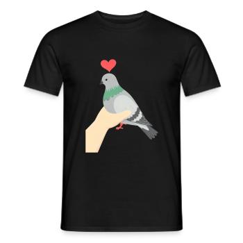 Pigeon pigeons pigeon fancier gift idea - Men's T-Shirt - black - Front - AI Model Male 178 light (178cm)