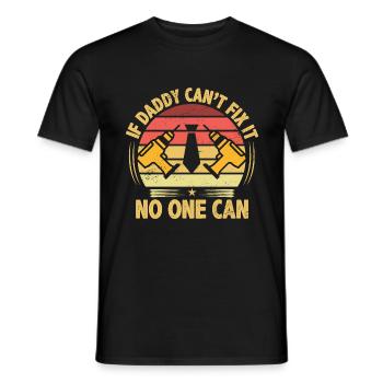 Si papa ne peut pas le réparer, personne ne peut le réparer. - T-shirt homme - noir - Devant - AI Model Male 178 light (178cm)