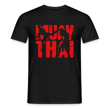 Cadeau de boxe thaïlandaise Muay Thai - T-shirt homme - noir - Devant - AI Model Male 178 light (178cm)