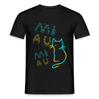 80er 90er Retro Katzen Katze Vintage - Männer T-Shirt - Schwarz - Vorne - AI Model Male 178 light (178cm)