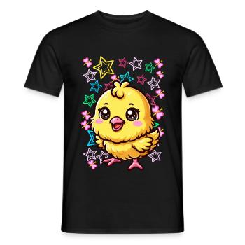 80s 90s Chick Kids Child - Men's T-Shirt - black - Front - AI Model Male 178 light (178cm)