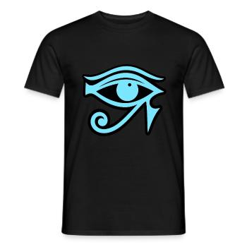 Symbole de l’œil d’Horus en Égypte - T-shirt homme - noir - Devant - AI Model Male 178 light (178cm)