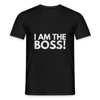 Je suis le patron Funny Sayings Mom Dad Gift - T-shirt homme - noir - Devant - AI Model Male 178 light (178cm)