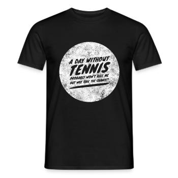 Tennis LiebhaberTennis Tennisspieler Geschenk Tenn - Männer T-Shirt - Schwarz - Vorne - AI Model Male 178 light (178cm)