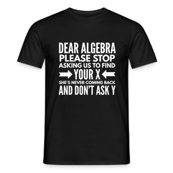 Algebra Math Mathematician Math Gift - Men's T-Shirt - black - Front - AI Model Male 178 light (178cm)