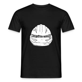 Chantier de construction, casque - T-shirt homme - noir - Devant - AI Model Male 178 light (178cm)