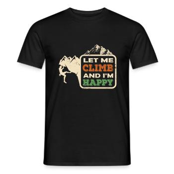 Escalade alpinisme montagnes idée cadeau - T-shirt homme - noir - Devant - AI Model Male 178 light (178cm)