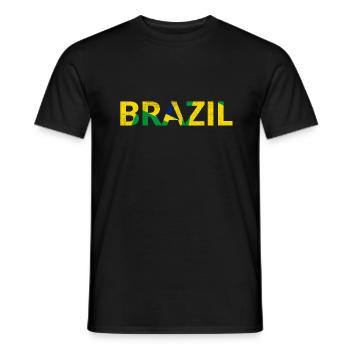 Brésil, Brésil, Brésiliens, drapeau, drapeaux - T-shirt homme - noir - Devant - AI Model Male 178 light (178cm)