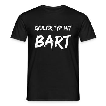 Geiler Typ mit Bart - Männer T-Shirt - Schwarz - Vorne - AI Model Male 178 light (178cm)