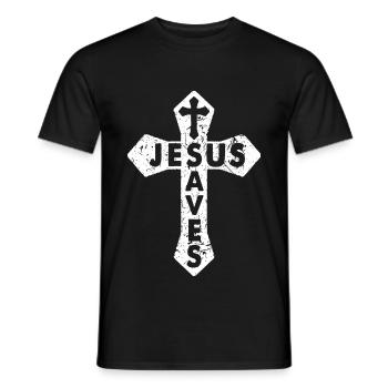 Jésus Christ - T-shirt homme - noir - Devant - AI Model Male 178 light (178cm)