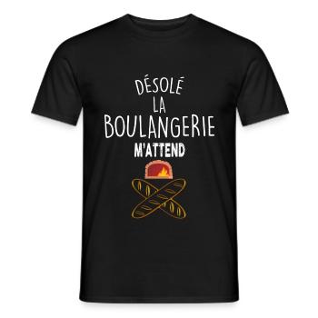 Boulangerie Métier boulanger Passion - T-shirt homme - noir - Devant - AI Model Male 178 light (178cm)