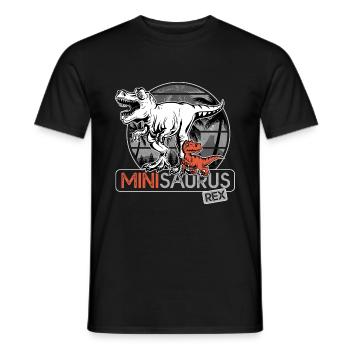 Minisaurus rex Cadeau garçon dinosaure - T-shirt homme - noir - Devant - AI Model Male 178 light (178cm)