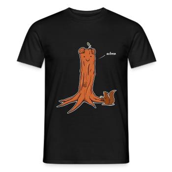 Astrein Cartoon Illustration Text weiß - Männer T-Shirt - Schwarz - Vorne - AI Model Male 178 light (178cm)