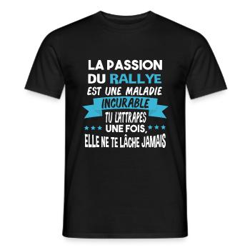 Rallye Motosport Automobile Sport Cadeau Humour - T-shirt homme - noir - Devant - AI Model Male 178 light (178cm)
