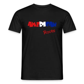 America Roots America - Männer T-Shirt - Schwarz - Vorne - AI Model Male 178 light (178cm)