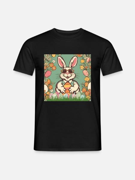 Easter Bunny Retro Sunglasses Easter Easter Eggs Cool - Men's T-Shirt - black