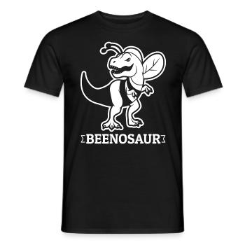 Beenosaur - Bees Honey Dinosaur Reptile Poison - Men's T-Shirt - black - Front - AI Model Male 178 light (178cm)
