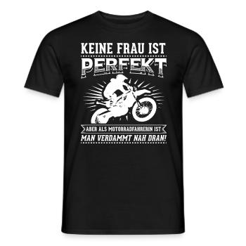 Motocycliste motocycliste femme de puissance - T-shirt homme - noir - Devant - AI Model Male 178 light (178cm)