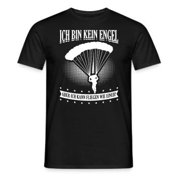 Paragliding Parachute Parachute Jumper - Men's T-Shirt - black - Front - AI Model Male 178 light (178cm)