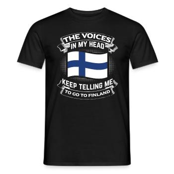 Go to Finland - Helsinki Museums Ski Areas Gift - Men's T-Shirt - black - Front - AI Model Male 178 light (178cm)