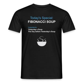 Fibonacci Soup - Maths Food Funny Nerd Geek Gift - T-shirt homme - noir - Devant - AI Model Male 178 light (178cm)