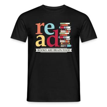 READ Books - Brainfood Reading Library Gift - T-shirt homme - noir - Devant - AI Model Male 178 light (178cm)