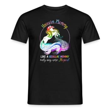 Unicorn Mommy Magique Mother’s Day Mom Gift - T-shirt homme - noir - Devant - AI Model Male 178 light (178cm)