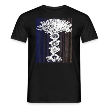 DNA Tree of Life Lucky Tree - Save the World - Men's T-Shirt - black - Front - AI Model Male 178 light (178cm)