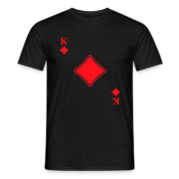King Of Diamonds Playing Cards - Männer T-Shirt - Schwarz - Vorne - AI Model Male 178 light (178cm)