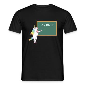 Unicorn teacher - Men's T-Shirt - black - Front - AI Model Male 178 light (178cm)