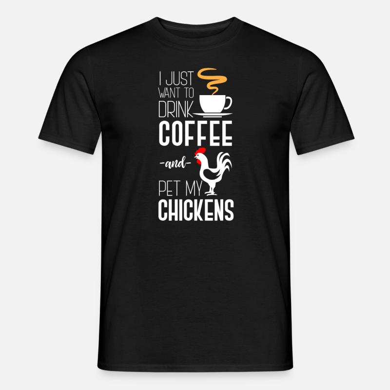 Coffee Coffee Chicken Chicken - Men's T-shirt - black