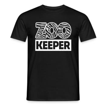 Zoo Keeper Zoo - Men's T-Shirt - black - Front - AI Model Male 178 light (178cm)