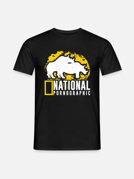 National Pornographic - Männer T-Shirt - Schwarz