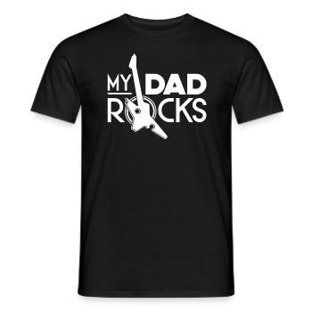 My Dad Rocks - Guitarist - Men's T-Shirt - black - Front - AI Model Male 178 light (178cm)