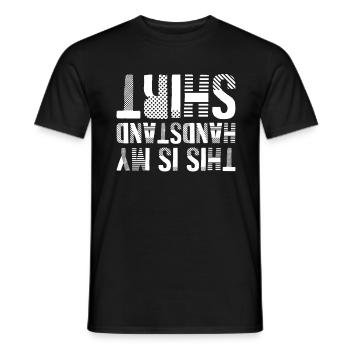 This Is My Handstand Shirt - Men's T-Shirt - black - Front - AI Model Male 178 light (178cm)
