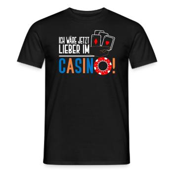 Casino Casino - Men's T-Shirt - black - Front - AI Model Male 178 light (178cm)