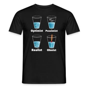 Funny Oboist Orchestra Oboe T-Shirt - Men's T-Shirt - black - Front - AI Model Male 178 light (178cm)
