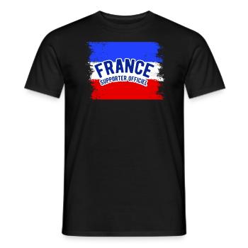 Supporter de France - Men's T-Shirt - black - Front - AI Model Male 178 light (178cm)