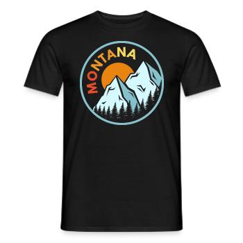 Sunset Montana Design für stolze Montaner - Männer T-Shirt - Schwarz - Vorne - AI Model Male 178 light (178cm)