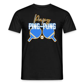Ping Pong Ball Player Table Tennis Paddle Gift - Men's T-Shirt - black - Front - AI Model Male 178 light (178cm)