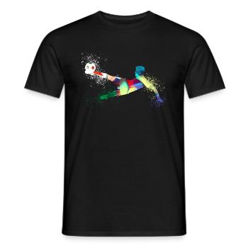 Soccer ,Soccer Soccer, Soccer masculin,graffiti - T-shirt homme - noir - Devant - AI Model Male 178 light (178cm)