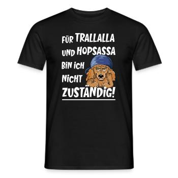 Trallalla und Hopsassa - sturer Pudel - Männer T-Shirt - Schwarz - Vorne - AI Model Male 178 light (178cm)