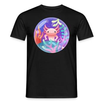 Axolotl Life Design for Axolotl Lovers - Men's T-Shirt - black - Front - AI Model Male 178 light (178cm)